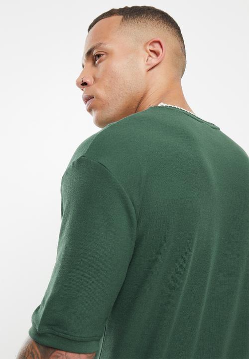 Jonathan D - Saint short sleeve pique crewneck T-shirt - Olive