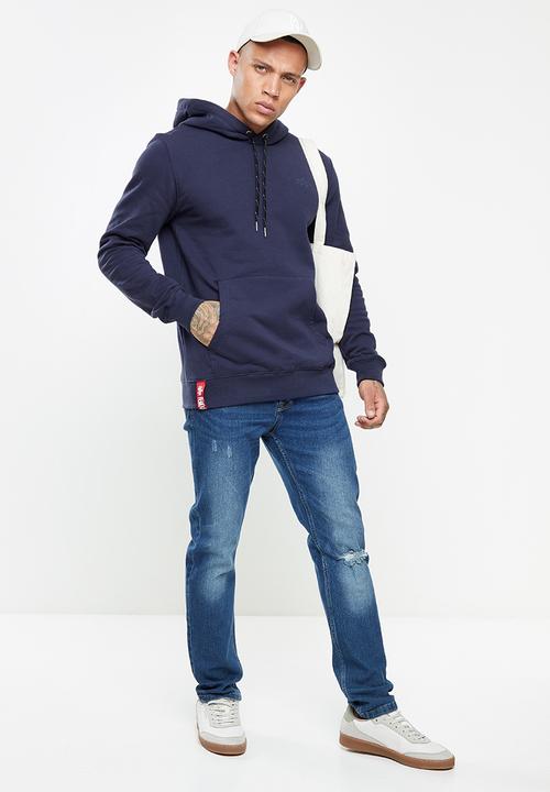 Alpha Industries - A.1 backprint hoodie - navy