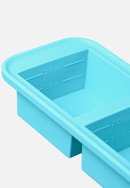 Souper Cubes - 2 cup tray with lid - blue