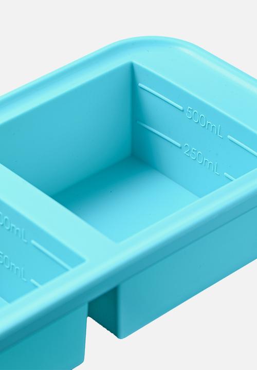Souper Cubes - 2 cup tray with lid - blue