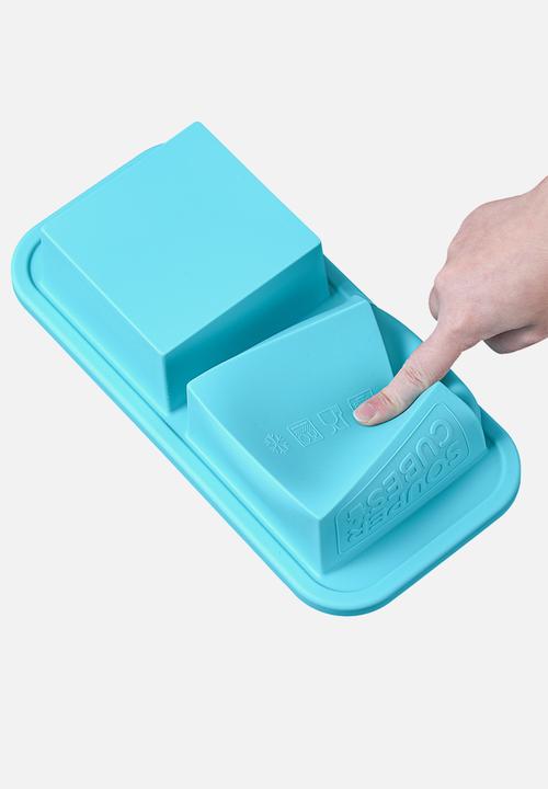 Souper Cubes - 2 cup tray with lid - blue