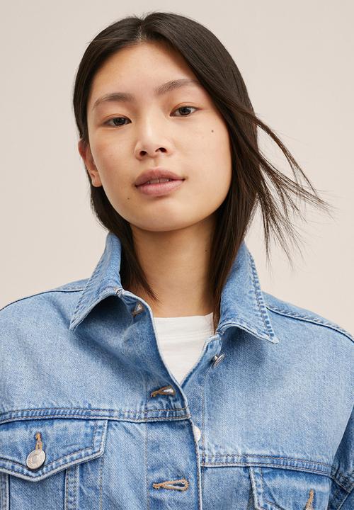 MANGO - Jacket trucker  - blue