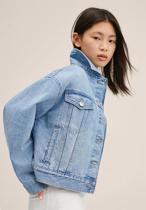 MANGO - Jacket trucker  - blue