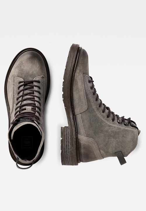 G-STAR - Roofer iv mid suede boot - raven