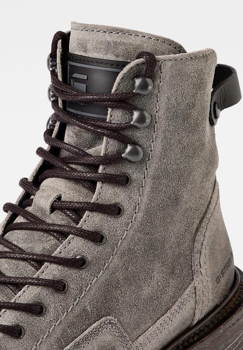 G-STAR - Roofer iv mid suede boot - raven
