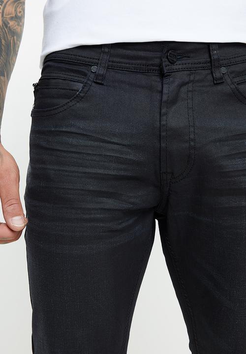 Cutty - Harper Skinny fit Coated Lux Denim  - Black