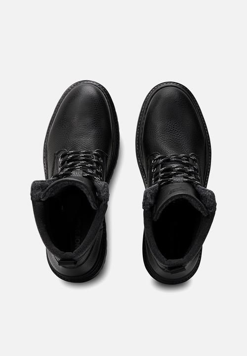 Jack & Jones - Defence leather boot - black