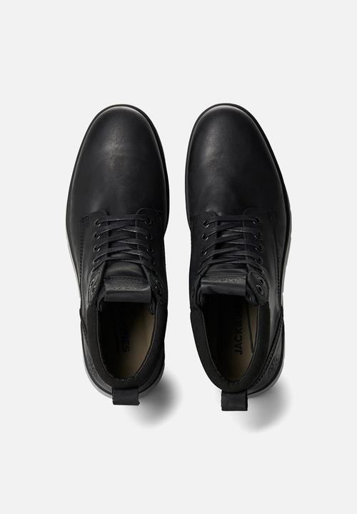 Jack & Jones - Tubar leather boot - anthracite