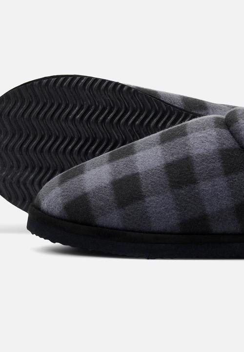 Jack & Jones - Jafar check 2.0 slipper - frost gray