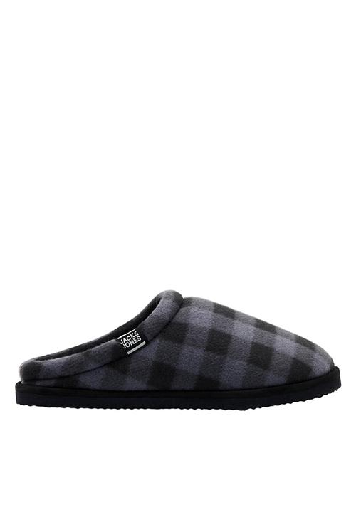 Jack & Jones - Jafar check 2.0 slipper - frost gray