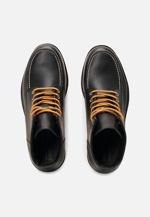 Jack & Jones - Darwin leather boot - black