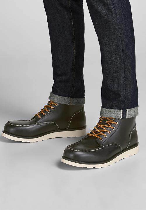 Jack & Jones - Darwin leather boot - black
