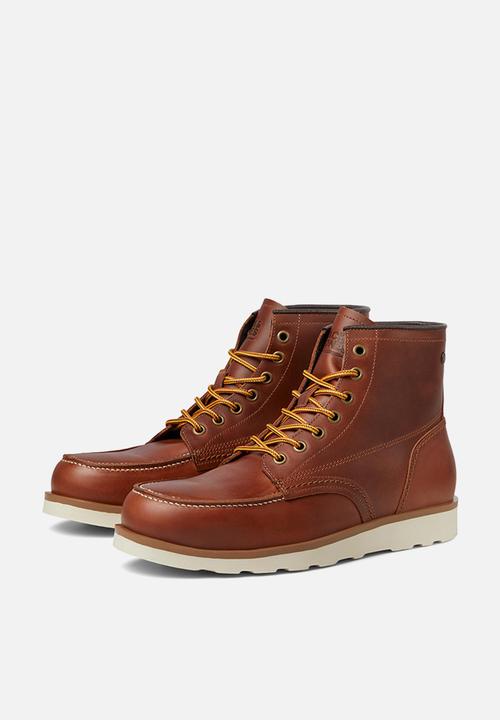 Jack & Jones - Darwin leather boot - rust