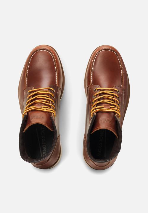 Jack & Jones - Darwin leather boot - rust