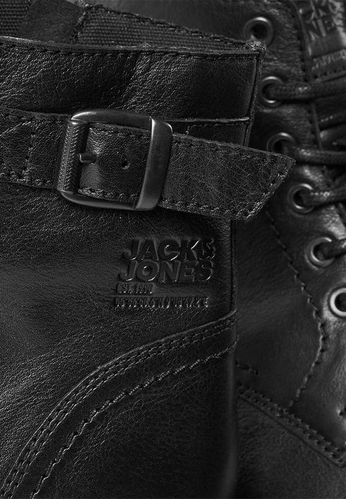 Jack & Jones - Shelby leather boot- anthracite