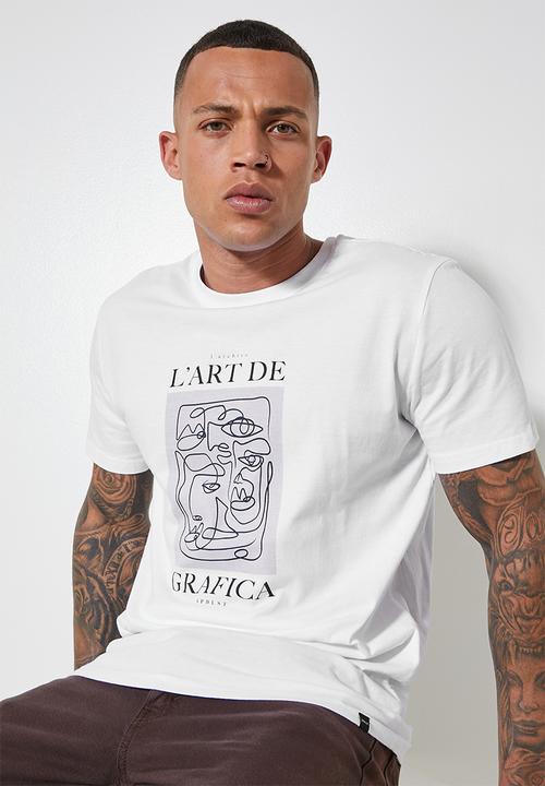 Superbalist - Nate graphic tee - picasso - white