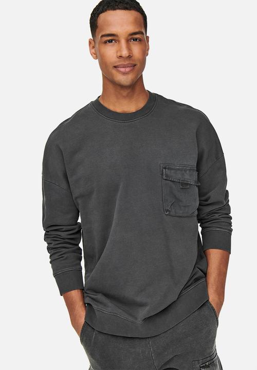Only & Sons - Bruce loose fit sweater - black
