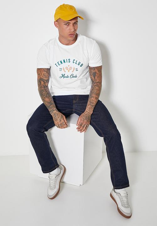 Superbalist - Nate graphic tee - tennis - white