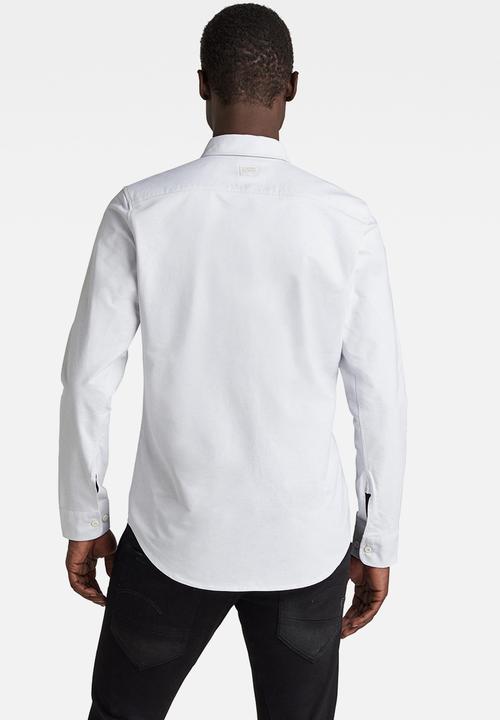 G-STAR - Marine slim shirt - oyster blue/white oxford