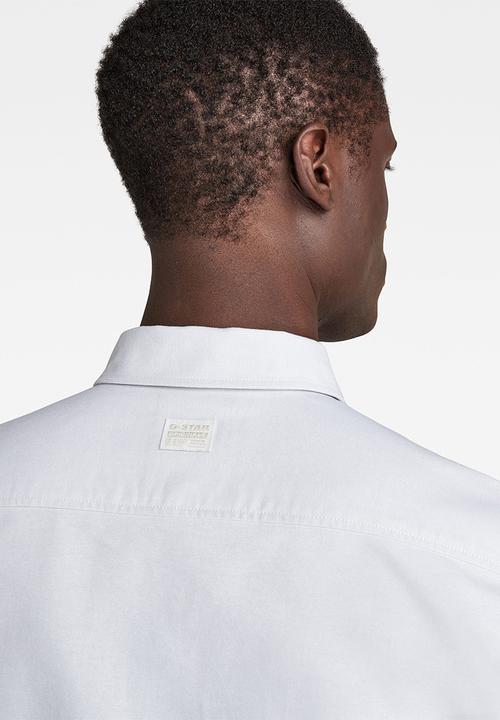 G-STAR - Marine slim shirt - oyster blue/white oxford