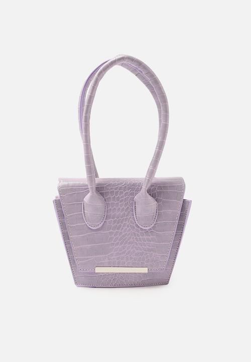 Trendyol - Faux croc trapeze shoulder bag - lilac