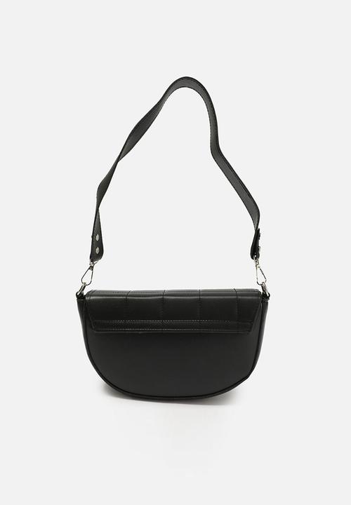 Trendyol - Square quilt half moon shoulder bag - black