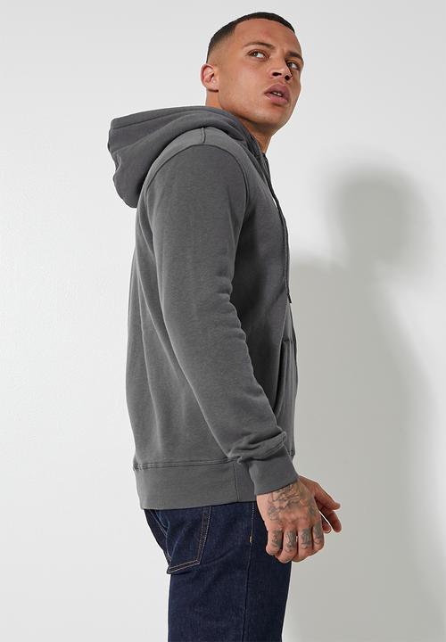Superbalist - Noel zip through hoodie - charcoal melange