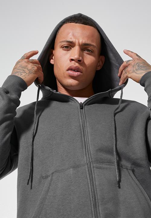 Superbalist - Noel zip through hoodie - charcoal melange