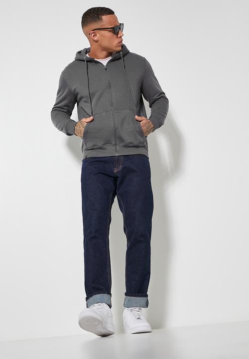 Superbalist - Noel zip through hoodie - charcoal melange