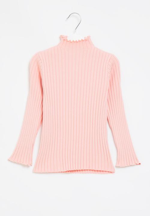 Pop Candy - Girls lettuce turtle neck - pink