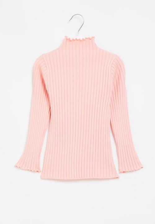 Pop Candy - Girls lettuce turtle neck - pink