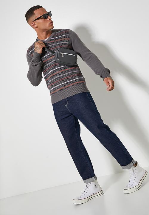 Superbalist - Slim fit pattern v-neck knit - multi
