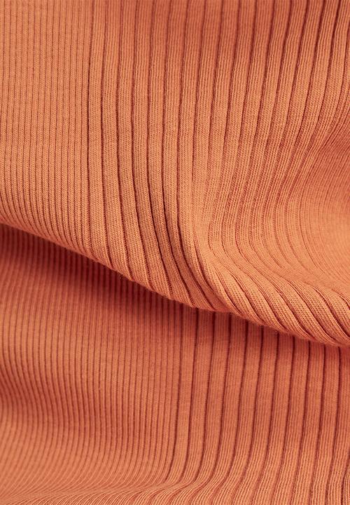 G-STAR - Engineered rib tank dress - burned orange
