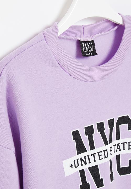 Rebel Republic - Printed sweat top - purple rose