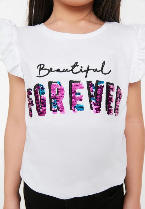 Trendyol - Beautiful forever tee - white