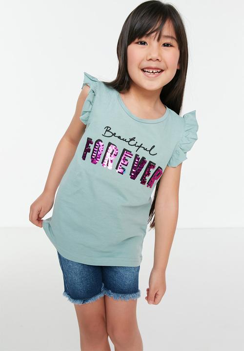 Trendyol - Beautiful forever tee - mint
