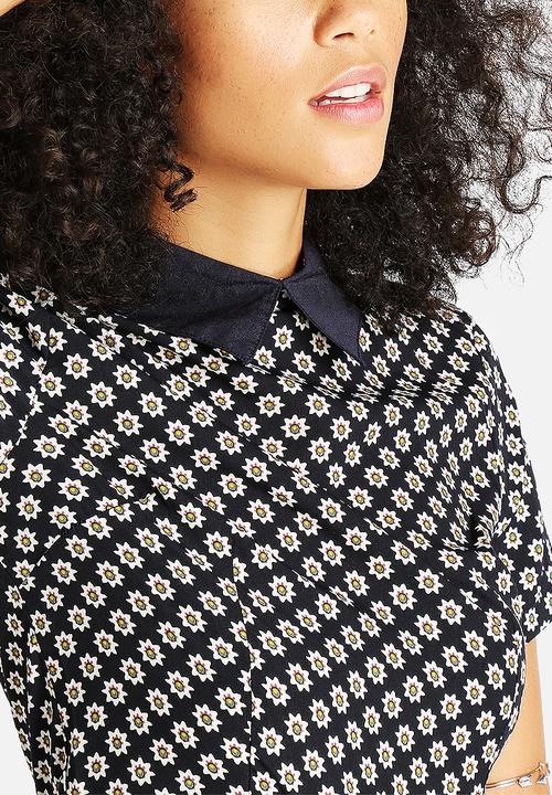 AX Paris - Collar Print Playsuit
