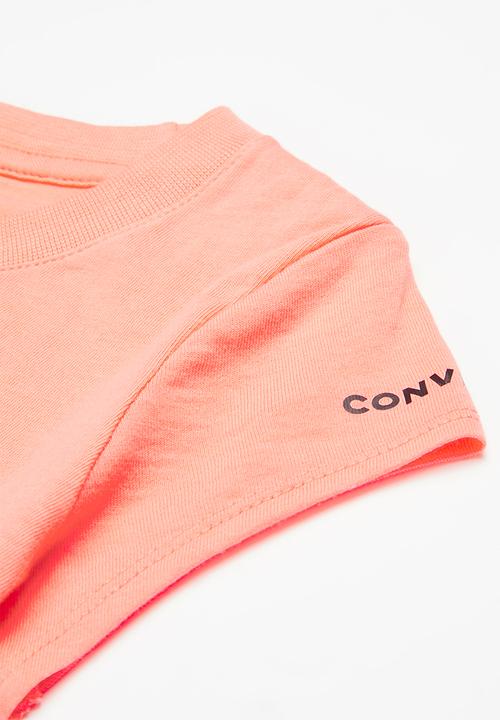 Converse - Cnvg block party sneaker tee - bright coral
