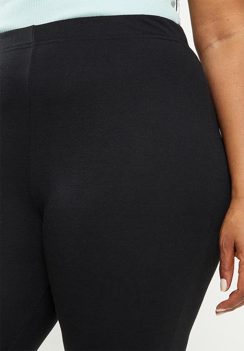 Missguided - Plus jersey split flare hem legging - black