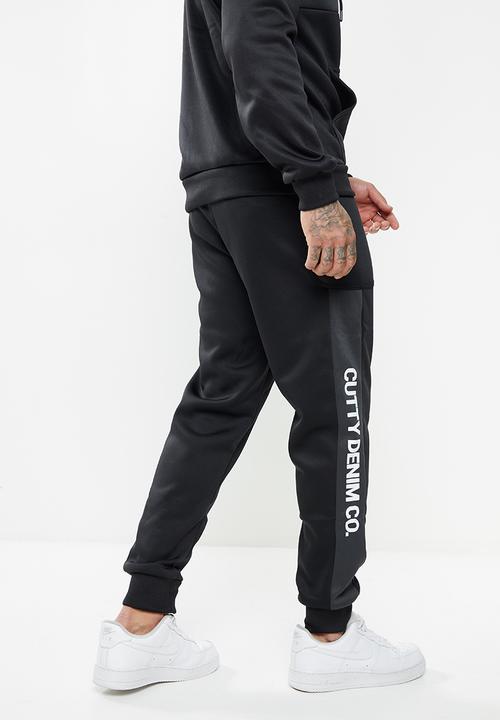 Cutty - Wayne regular fit trackpant - black 