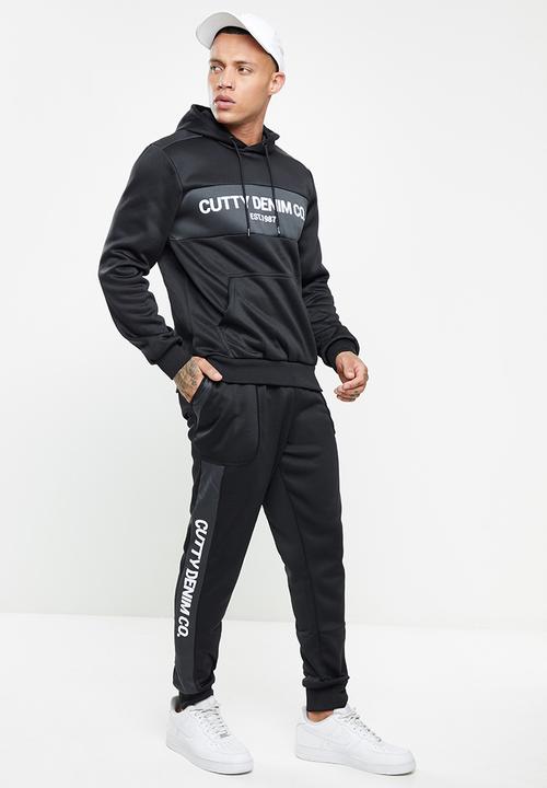 Cutty - Wayne regular fit trackpant - black 