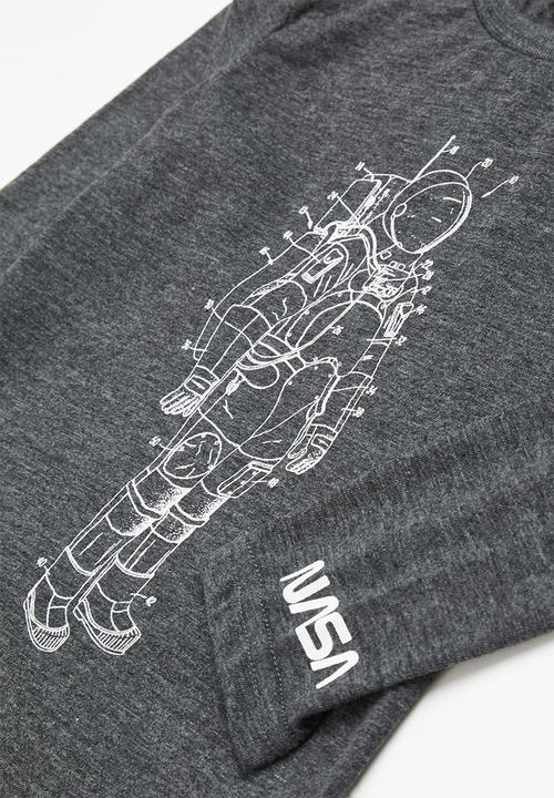 Superbalist Kids - Boys nasa tee & pants pj set - charcoal