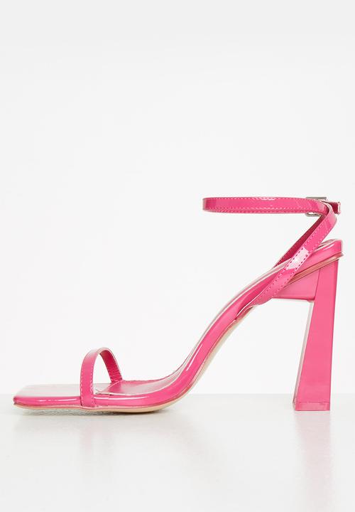 Public Desire - Charlotte square toe heel - pink patent