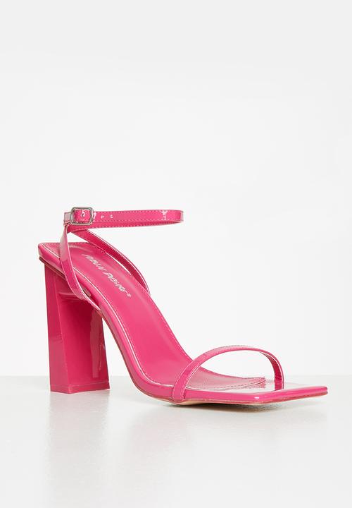 Public Desire - Charlotte square toe heel - pink patent