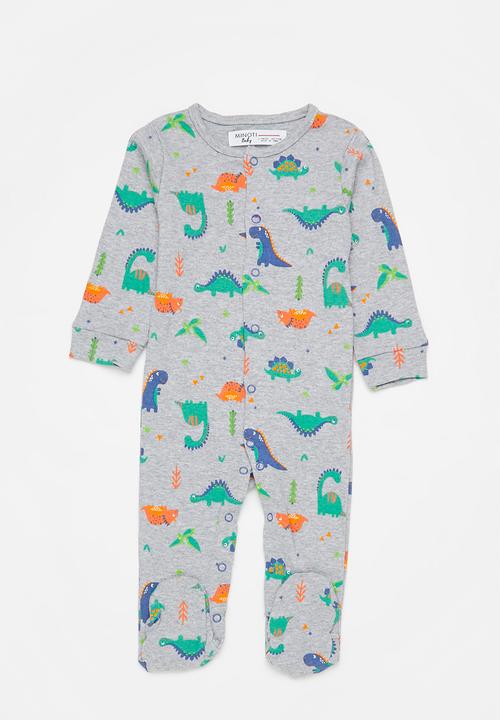 MINOTI - 2-pack baby sleepsuits - navy/grey