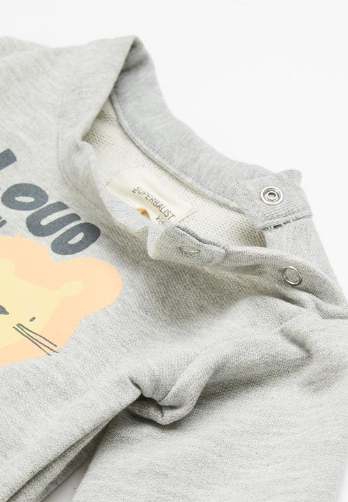 Superbalist Kids - Boys styled crew sweat - grey