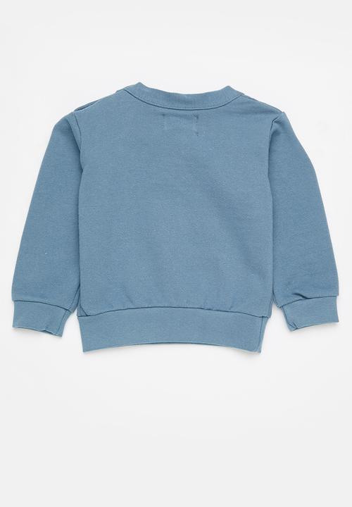 Superbalist Kids - Boys styled crew sweat - blue