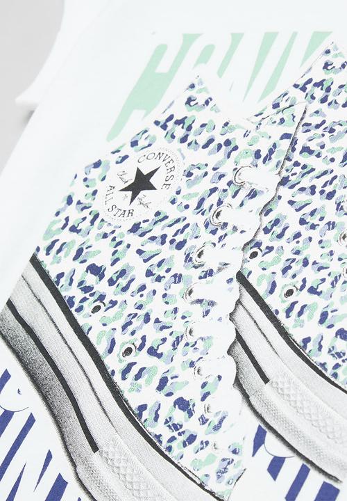 Converse - Cnvg block party sneaker tee - white