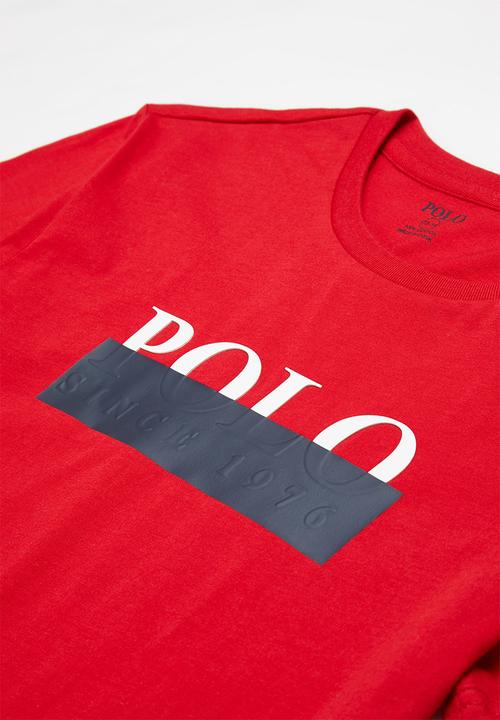 POLO - Boys printed short sleeve tee - red