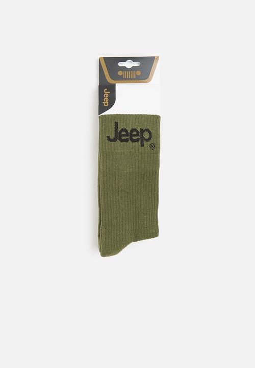 JEEP - Logo bush sock - olive & khaki